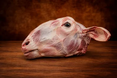 رأس غنم مسلوخ